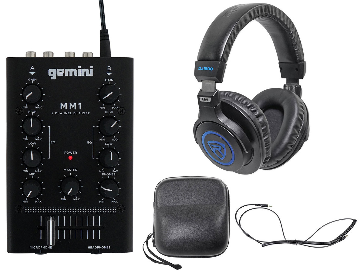 Gemini MM1 Pro Audio Pocket-Sized 2-Channel DJ Mixer w/ 2-Band EQ