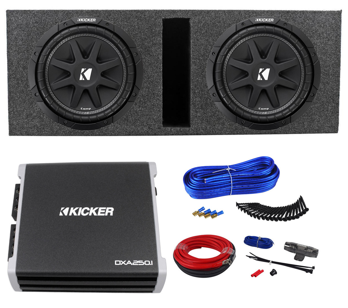 Kicker Comp 10“ C10-4 Car Subwoofers+Sub Amplifier+