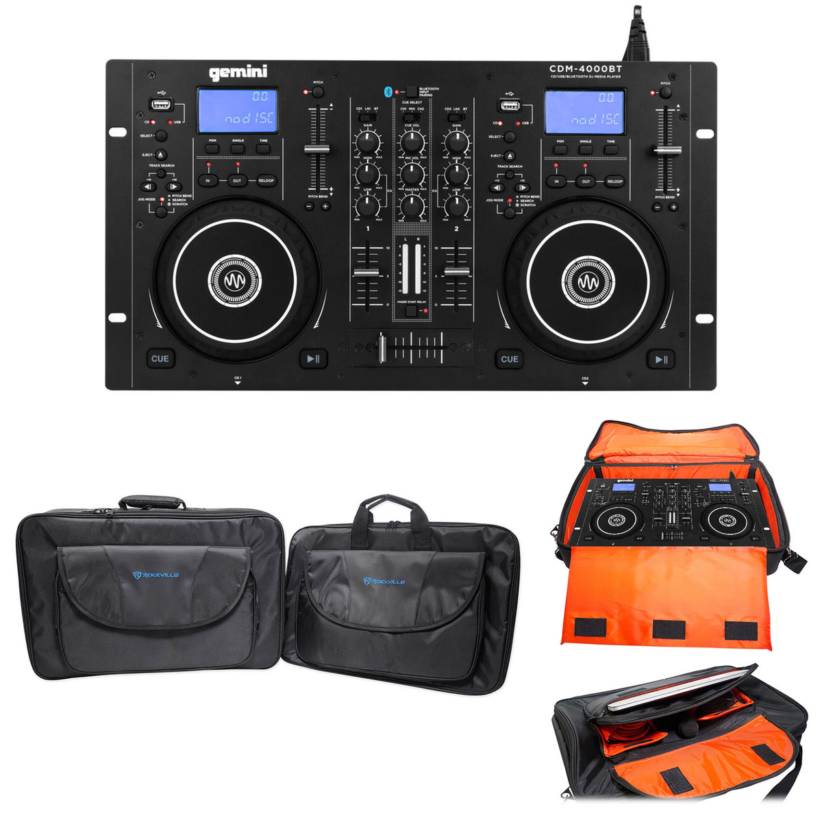 GEMINI DJ デュアルCDJ PLAYER+MIXER CDM-4000 - DJ機器