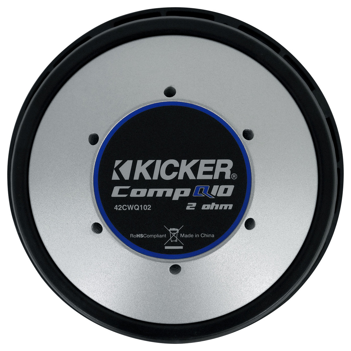 Kicker 42CWQ102 700 Watt RMS CompQ 10" Car Subwoofer+Portable Bluetooth