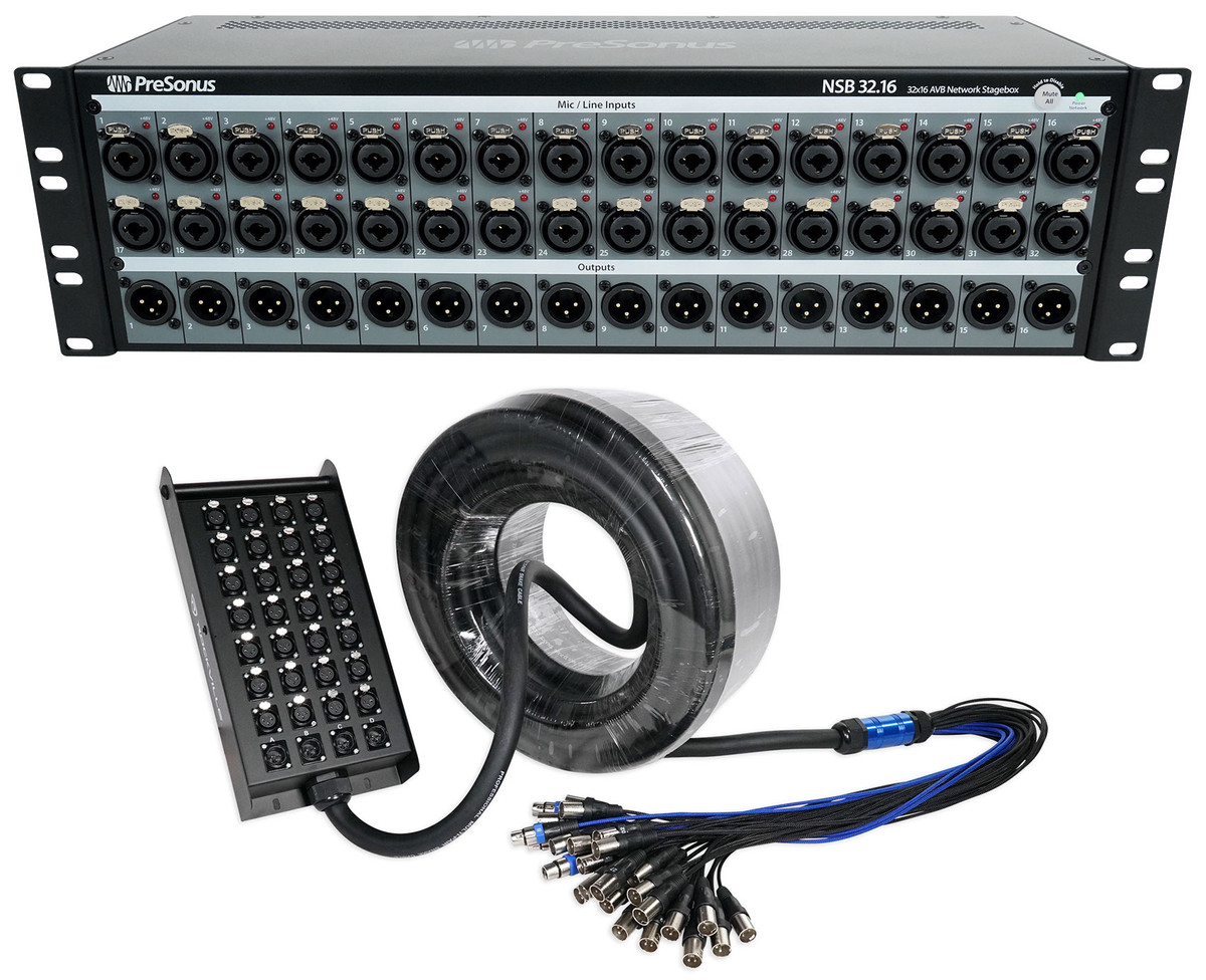 Presonus NSB 32.16 32x16 AVB Networked Stagebox w/XMAX Preamps +