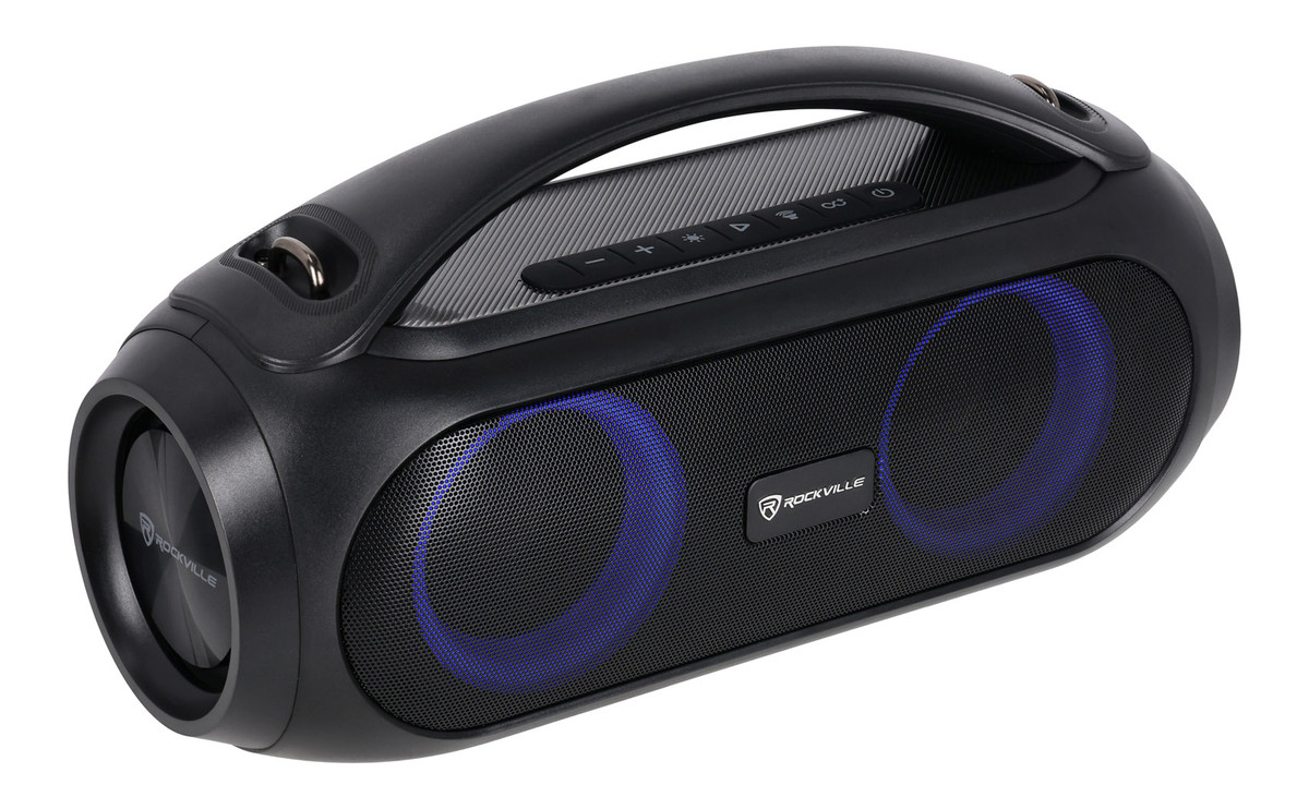Rockville GO PARTY MAX BASS Large Portable LED Bluetooth Speaker w
