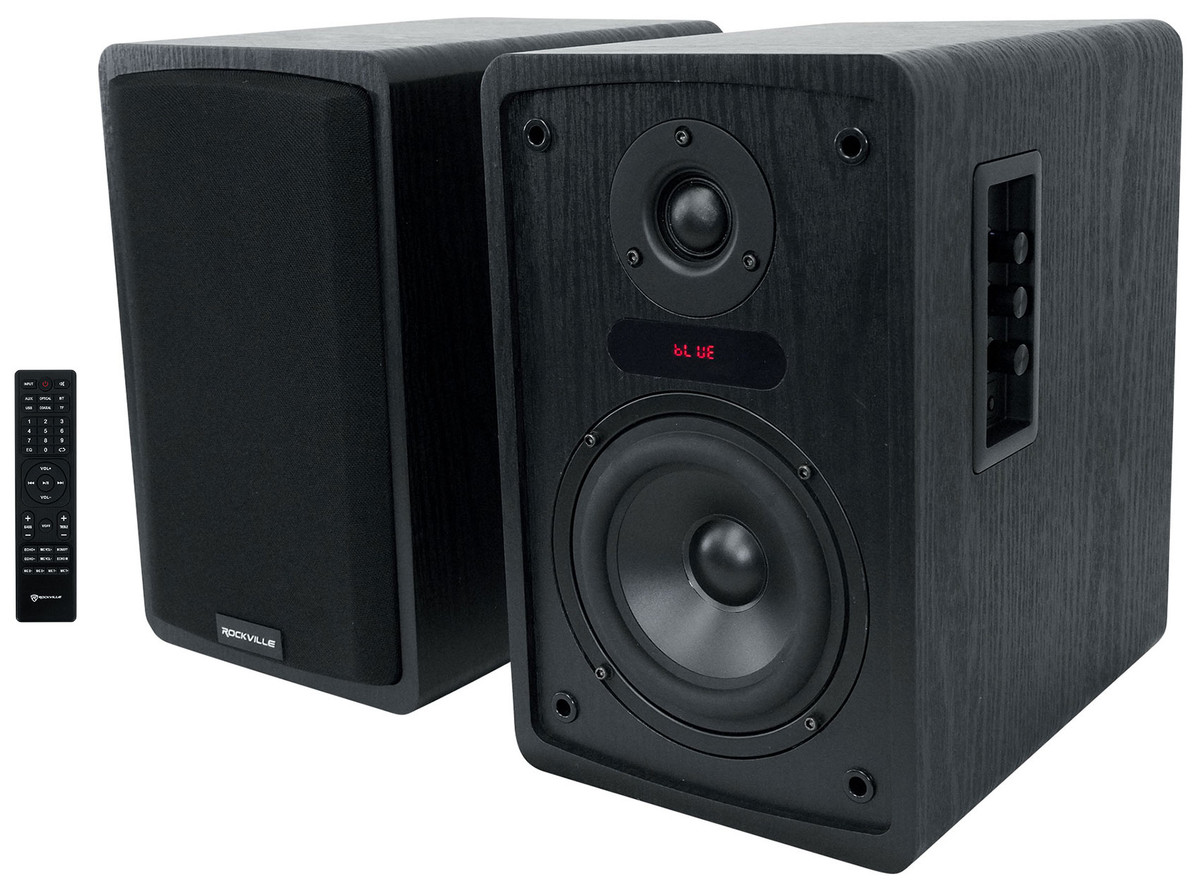 Rockville ELITE-5B inch Powered Bookshelf Speakers Bluetooth