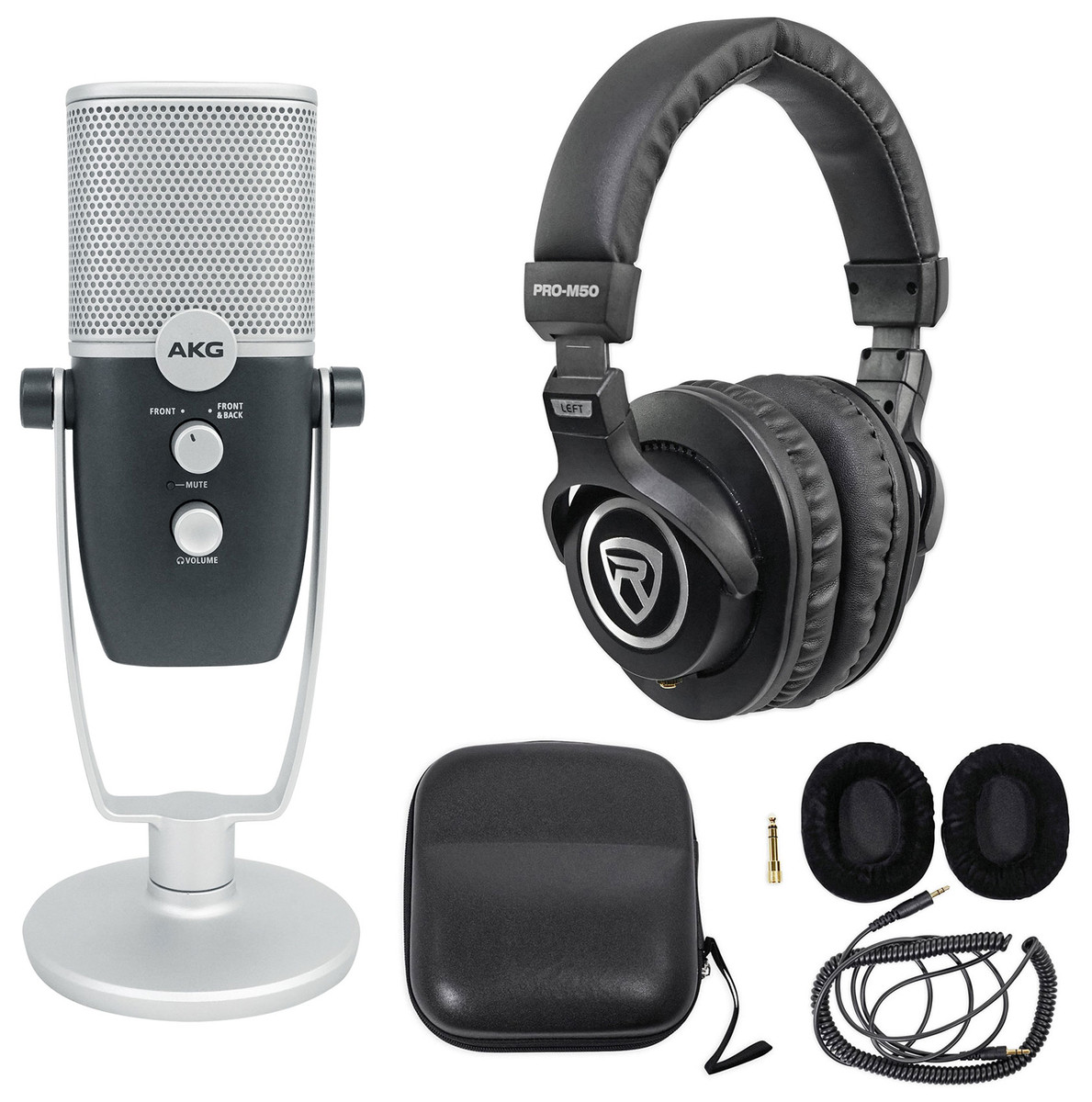 AKG ARA C22-USB Condenser Microphone+Headphones For Recording/Podcast/Gamer