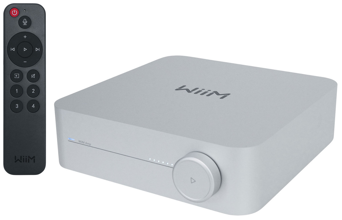 Wiim Amp Silver Wifi Streaming Home Audio 120w x Amplifier