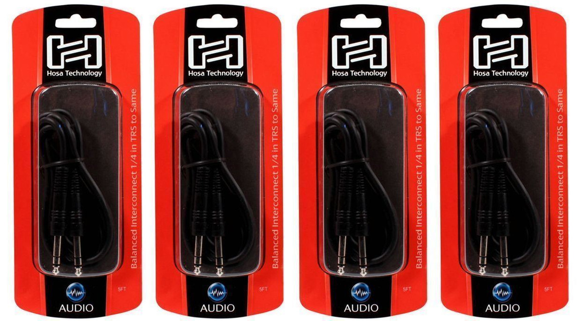 Cavo Audio Hosa CSS-105 - 1/4" TRS Bilanciato A 1/4" TRS | Lunghezza 1.5m (5 Ft)