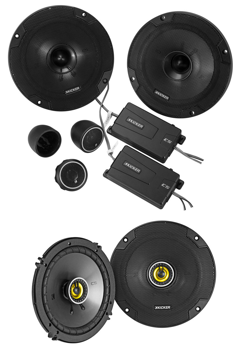 KICKER 46CSS654 600w Car Audio Component Speakers+2) 46CSC654