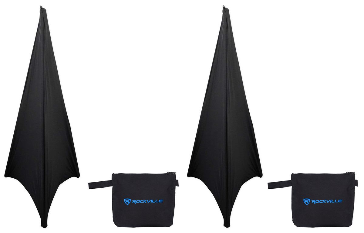 2) Rockville RSC7B Treppiede Nero PA Supporto Altoparlante - Foto 5