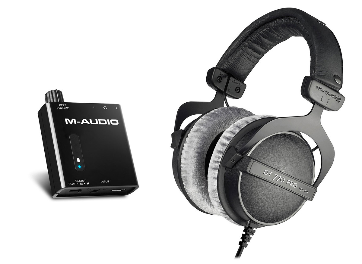 Beyerdynamic DT-770-PRO-250 Studio Tracking Headphones+M-Audio