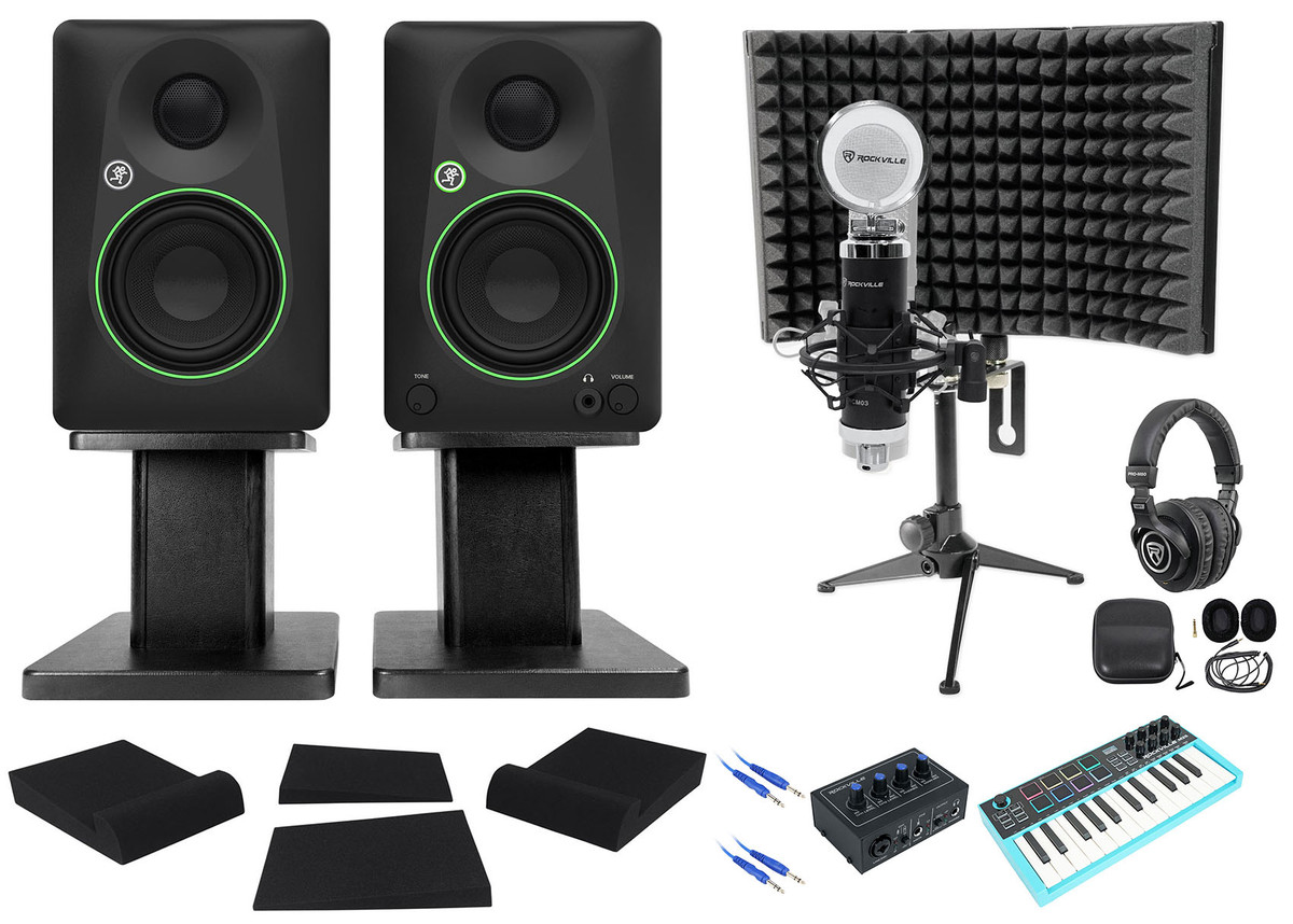 Mackie Studio Monitors Recording Kit+Interface+Controller+