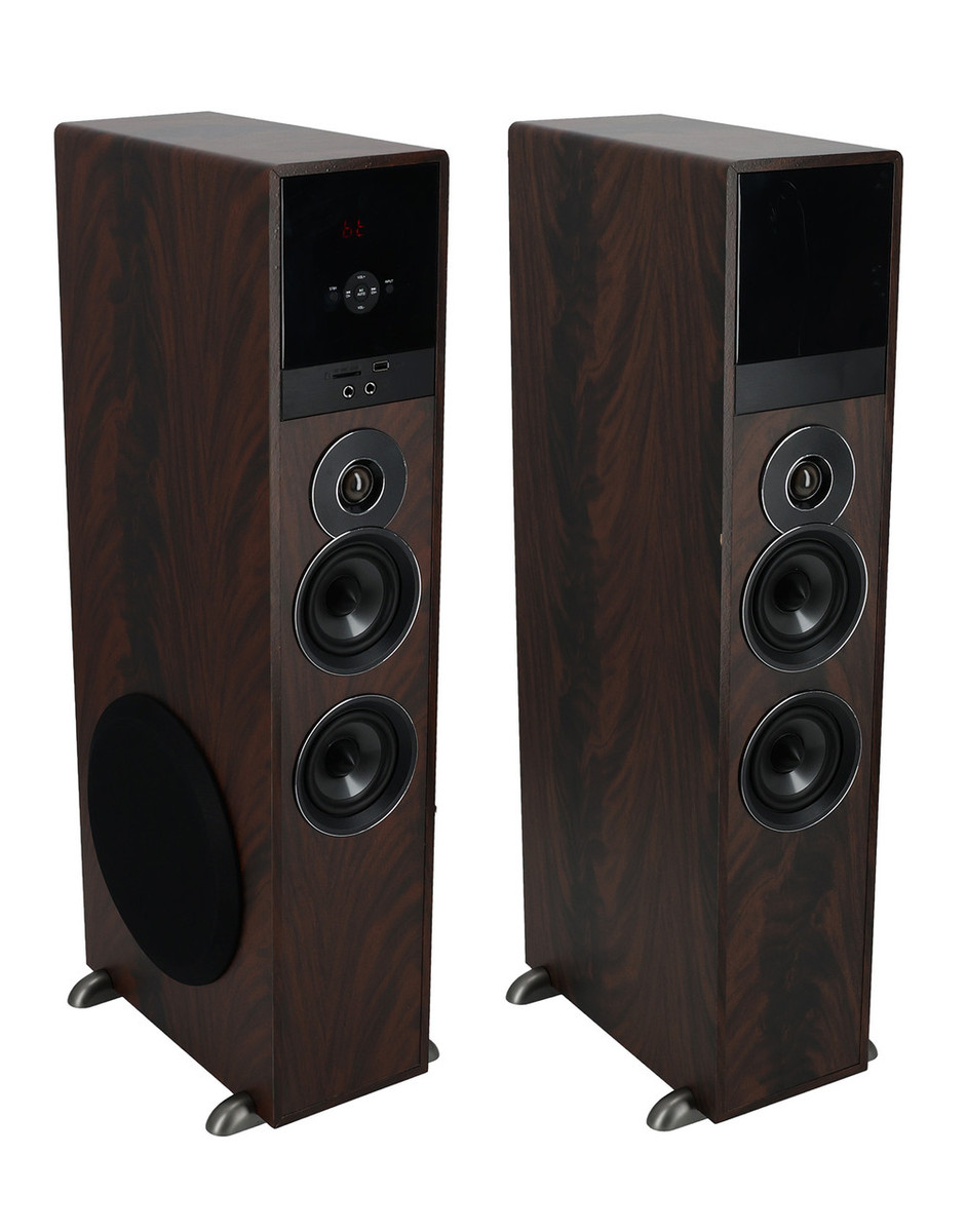 Theater System Home Stereo Tower Speakers Rockville TM80D Dark