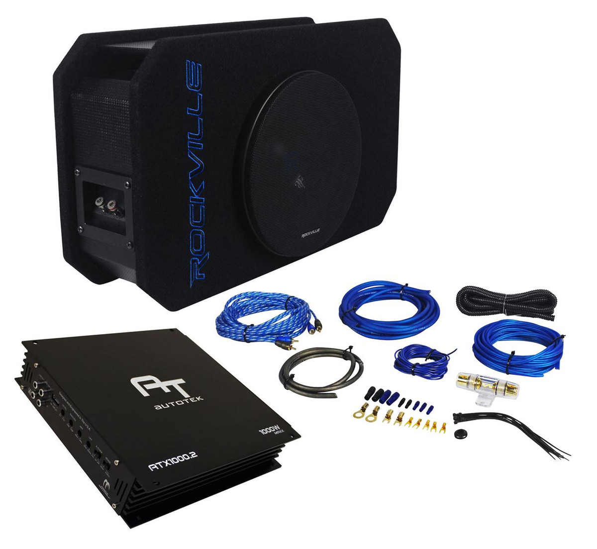 Amplifier Audiotek Subwoofer Rockville 8