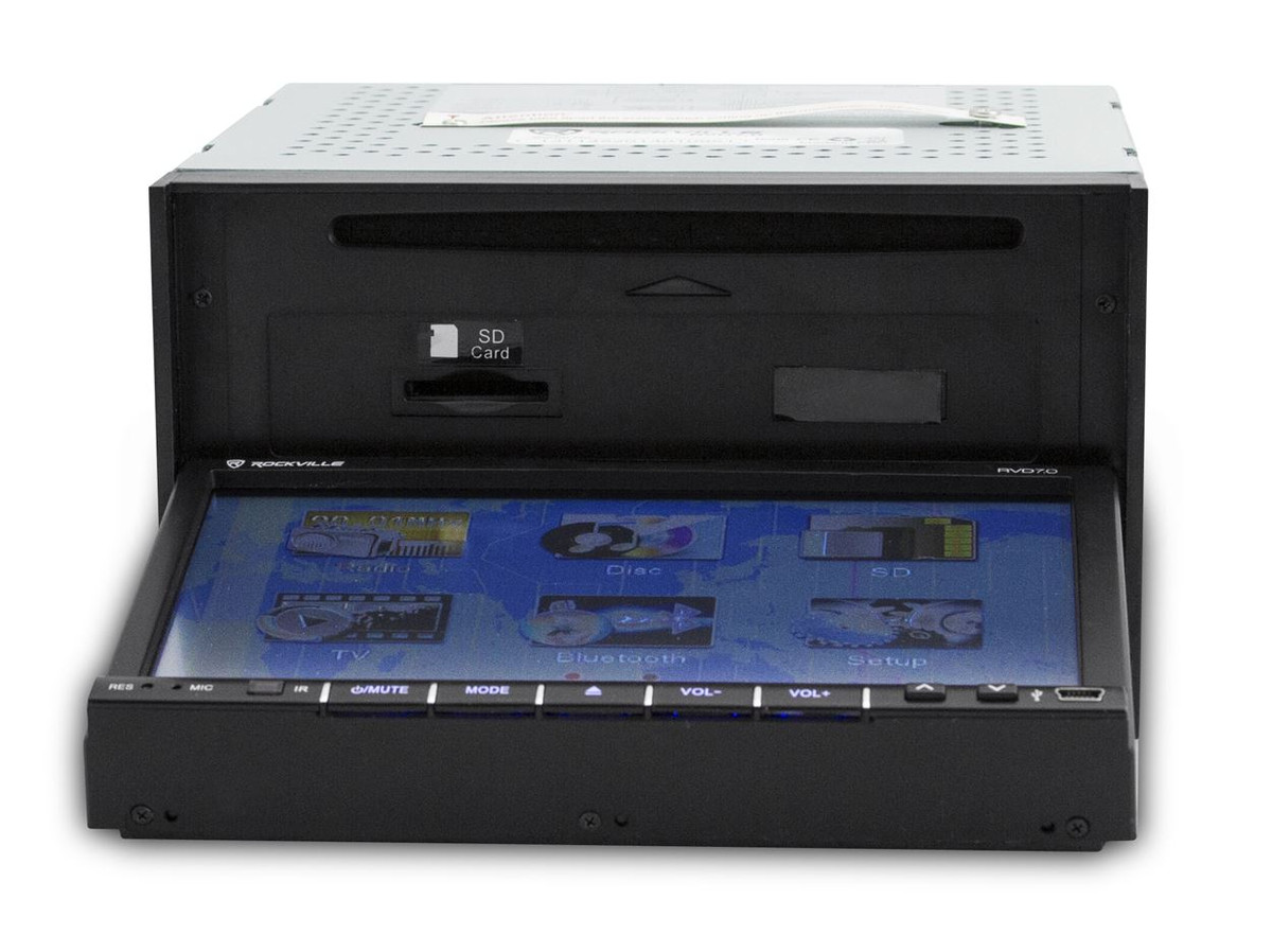 New Rockville RVD7.0 7" Car DVD/USB/Bluetooth/iPhone Player+License