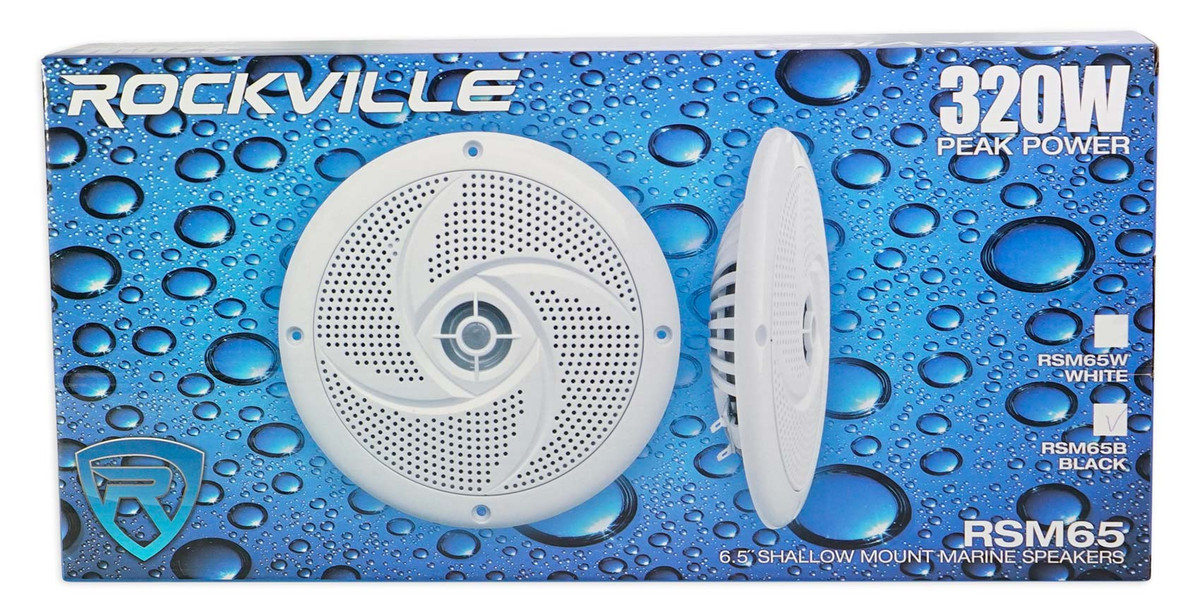 Jbl Speaker Rockville RSM65B Marine Speakers (Pair) 320W