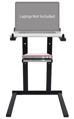 Rockville Folding Laptop Bundle with Recording Interface Stand Compatible with Focusrite SCARLETT 6I6