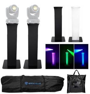 Pair Totem Stands+Black+White Scrims For 2) American DJ Vizi Beam 5RX Lights