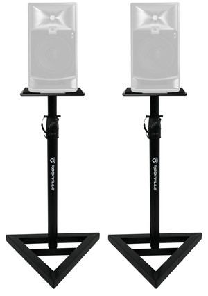 (2) Rockville Adjustable Studio Monitor Speaker Stands For JBL 705P Monitors
