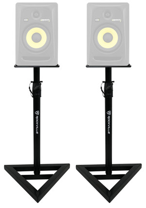2 Rockville Adjustable Studio Monitor Speaker Stands For KRK ROKIT 6 G3 Monitors
