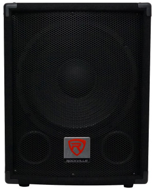 Rockville SBG1124 12" 600 Watt Passive 4-Ohm Pro DJ Subwoofer, MDF/Pole Mount
