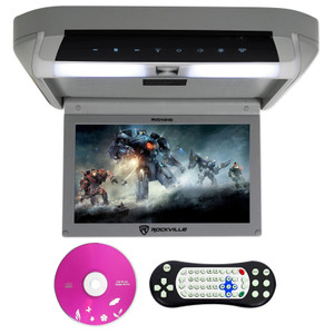 Rockville RVD10HD-GR 10.1" Flip Down Monitor DVD Player, HDMI, USB, Games, LED