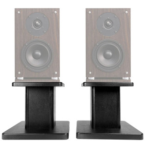 (2) 8‚Äù Black Bookshelf Speaker Stands For Fluance SX6W Bookshelf Speakers