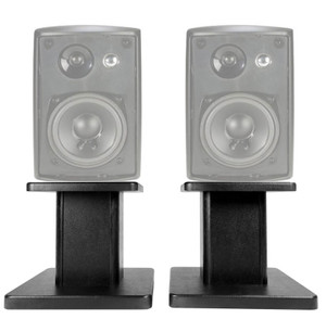 (2) 8‚Äù Black Bookshelf Speaker Stands For Dual LU43PB Bookshelf Speakers