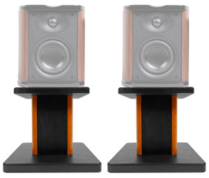 (2) 8‚Äù Wood Bookshelf Speaker Stands For Swan M100MKII Bookshelf Speakers
