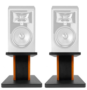 Rockville 8‚Äù Wood Studio Monitor Speaker Stands For JBL 306P MKII Monitors