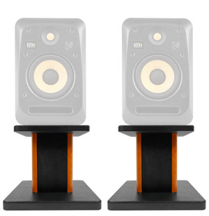 Rockville 8‚Äù Wood Studio Monitor Speaker Stands For KRK V6 S4 Monitors