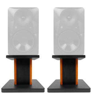 Rockville 8‚Äù Wood Studio Monitor Speaker Stands For Mackie MR824 Monitors