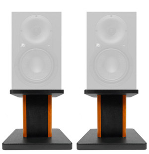 Rockville 8‚Äù Wood Studio Monitor Speaker Stands For Mackie XR824 Monitors
