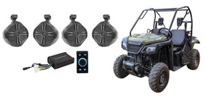 (4) 8" Tower Speakers+Memphis Amplifier+Bluetooth Control for Honda Pioneer