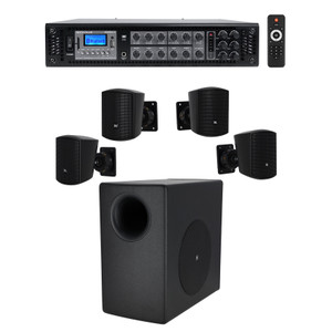 JBL C50PACK Commercial Sub+(4) Wall Speakers+350w Amplifier For Office/Store/Gym