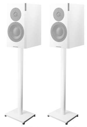 Pair 37‚Äù Steel White Stands For Dynaudio Xeo 10 Bookshelf Speakers