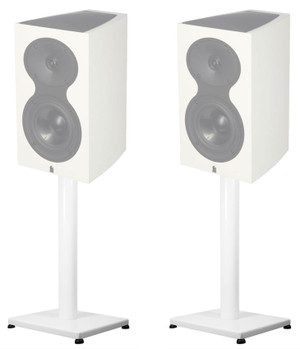 (2) White 29‚Äù Steel Stands For Revel Performa3 M105 Bookshelf Speakers