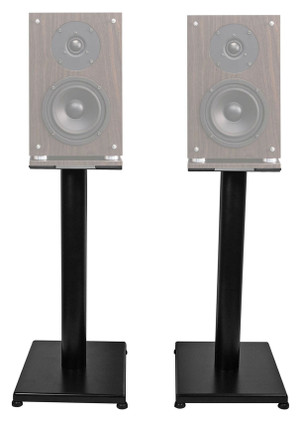 Black 21‚Äù Steel Bookshelf Speaker Stands For Fluance SX6W Bookshelf Speakers
