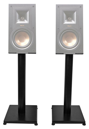 Black 21‚Äù Steel Bookshelf Speaker Stands For Klipsch R-15M Bookshelf Speakers