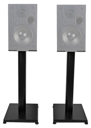 Black 21‚Äù Steel Bookshelf Speaker Stands For MTX MONITOR5I Bookshelf Speakers