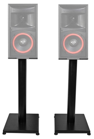 Black 21" Steel Speaker Stands For Cerwin-Vega XLS-6 Bookshelf Speakers