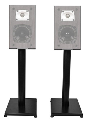 Pair Black 21‚Äù Steel Speaker Stands For Theater Solutions B1 Bookshelf Speakers