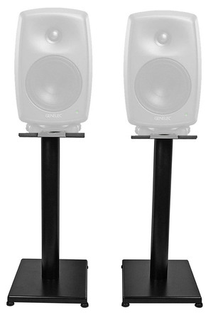 Rockville 21‚Äù BK Steel Studio Monitor Speaker Stands For Genelec 8030C Monitors