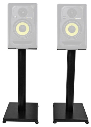 Pair 21‚Äù Black Steel Studio Monitor Speaker Stands For KRK ROKIT 6 G3 Monitors