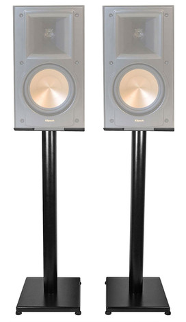 Black 29" Steel Bookshelf Speaker Stands For Klipsch RB-51 II Bookshelf Speakers