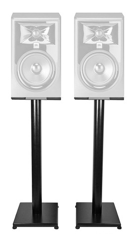 Pair Rockville 29" Black Steel Speaker Stands For JBL 305P MKII Monitors