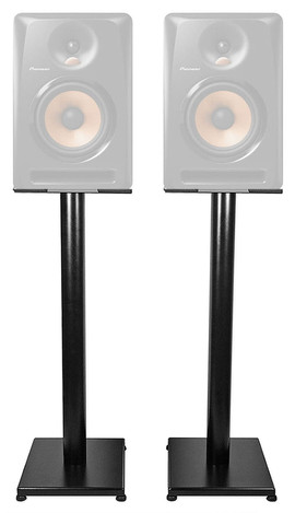 Rockville 29" Black Steel Studio Monitor Speaker Stands For Pioneer DJ Bulit8