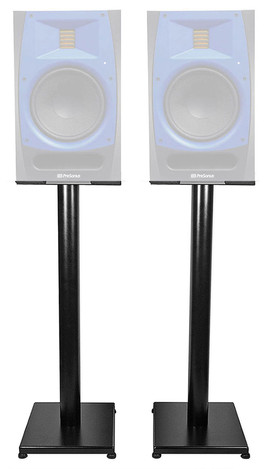 Rockville 29 Black Steel Studio Monitor Speaker Stands For Presonus R65 Monitors