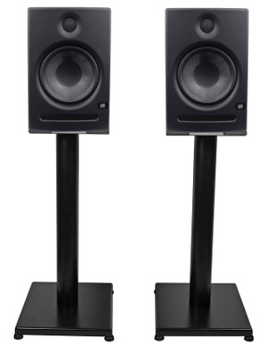 2) Eris E8 - High-Definition 140w 2-way 8" Near Field Studio Monitors+21" Stands