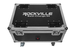 Rockville BEST CHARGE 60 Charging Travel Road Case For (6) BEST PAR 60 Lights