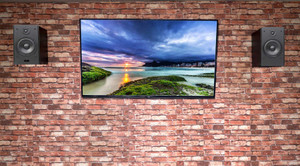 (2) Rockville HD5B 5" Powered Bluetooth Bookshelf Speakers+Swivel Wall Brackets