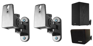 Pair Hidden Wall Mount Swivel Brackets For Micca COVO-S Bookshelf Speakers